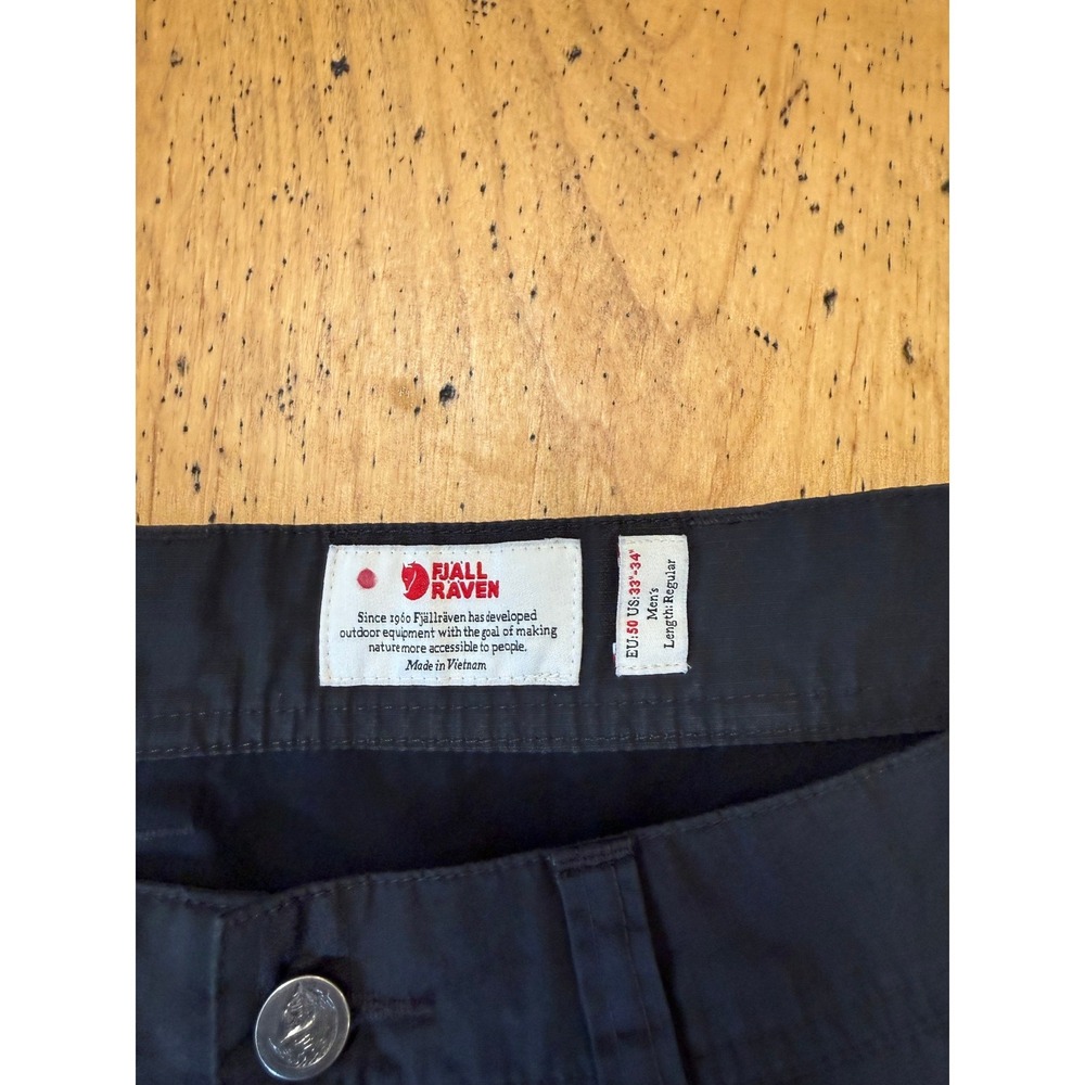 Fjallraven Abisko Lite Trekking Trs Size 33-34 Black G-1000 Hiking Pants 82890R - Picture 2 of 7
